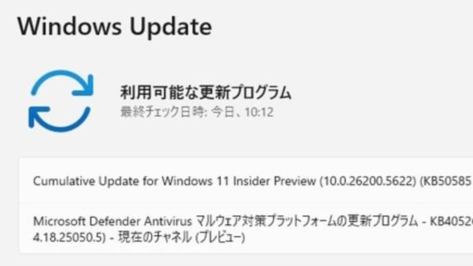 Windows 11 Dev チャンネルに 累積更新 (KB5058512) が配信されてきました。